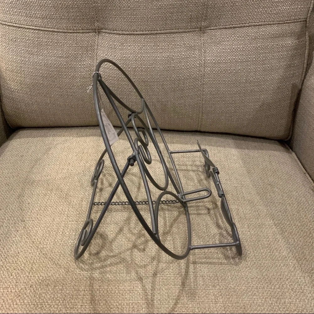 Unique Knife & Fork Silver Cookbook Stand